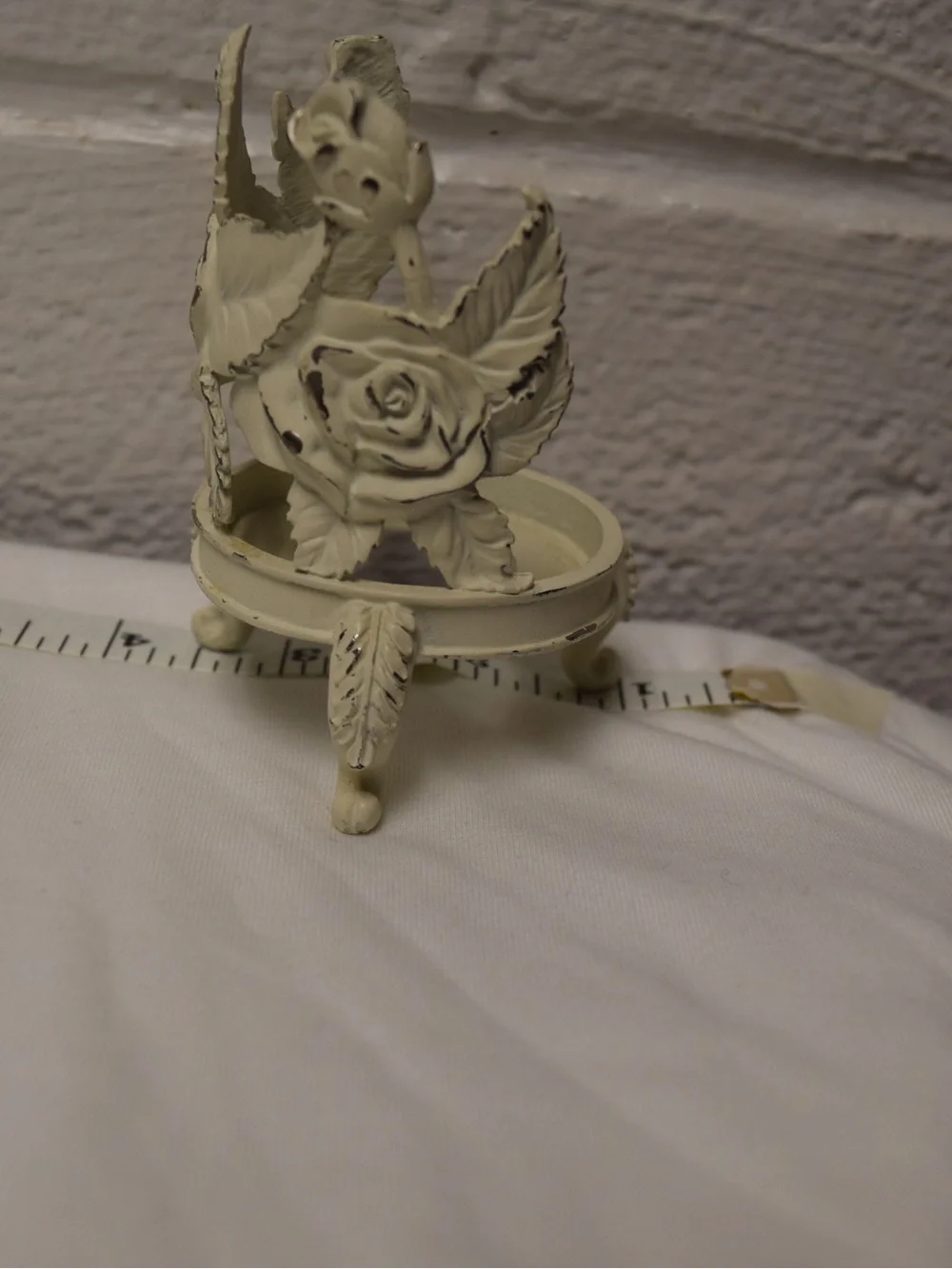 Vintage Mini Rose Floral Votive Tea Light Candle Holder Cottagecore